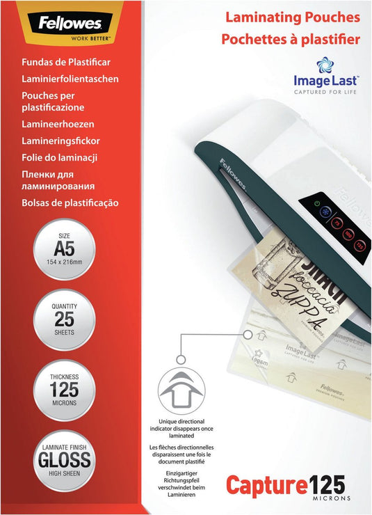 Fellowes lamineerhoezen imagelast a5 125 micron 25 stuks