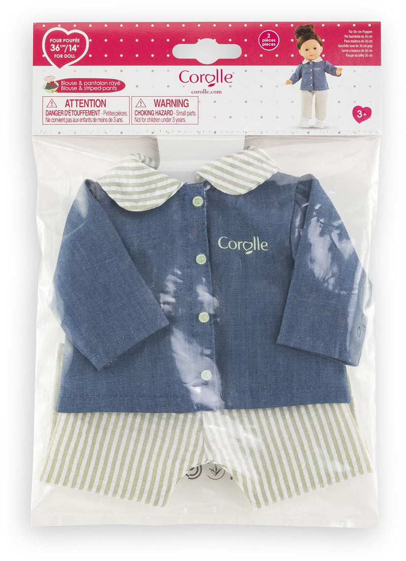 Load image into Gallery viewer, Corolle ma poppenblouse en broek - 36cm
