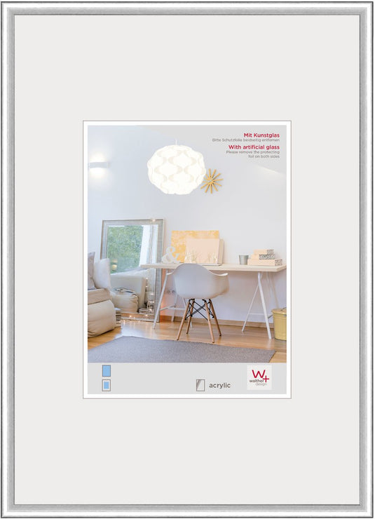 Walther new lifestyle - kunststof lijst - fotoformaat 20x30 cm - kunstglas - zilver