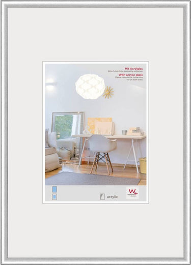 Walther new lifestyle - kunststof lijst - fotoformaat 42x59.4 cm (din a2) - zilver