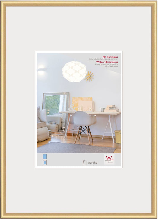 Walther new lifestyle - kunststof lijst - fotoformaat 30x40 cm - kunstglas - goud