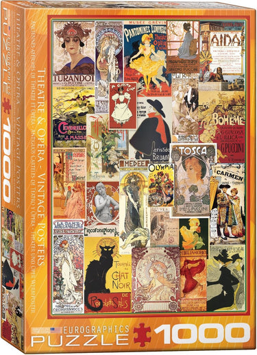 Eurographics - vintage theater- en operaposters [theatre opera vintage posters] - 1000 stukjes 48×68cm (b×h) - legpuzzel