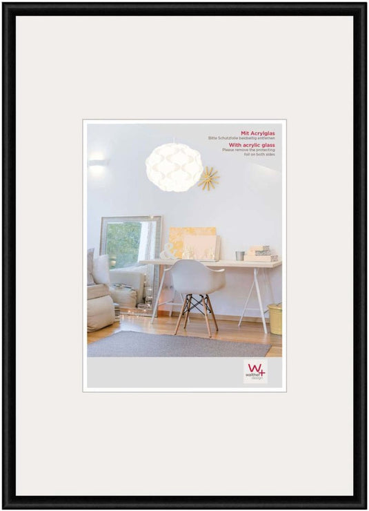 Walther new lifestyle - kunststof lijst - fotoformaat 29,7x42 cm (din a3) - zwart