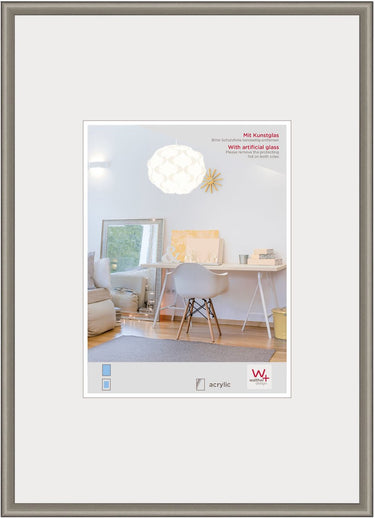 Walther new lifestyle - kunststof lijst - fotoformaat 20x30 cm - kunstglas - staal