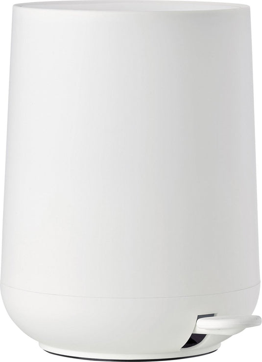 Zone denmark nova pedaalemmer - prullenbak badkamer softclose - afvalemmer klein - toilet badkamer accessoires - kunststof - 5 liter - 29 x 23 cm - wit