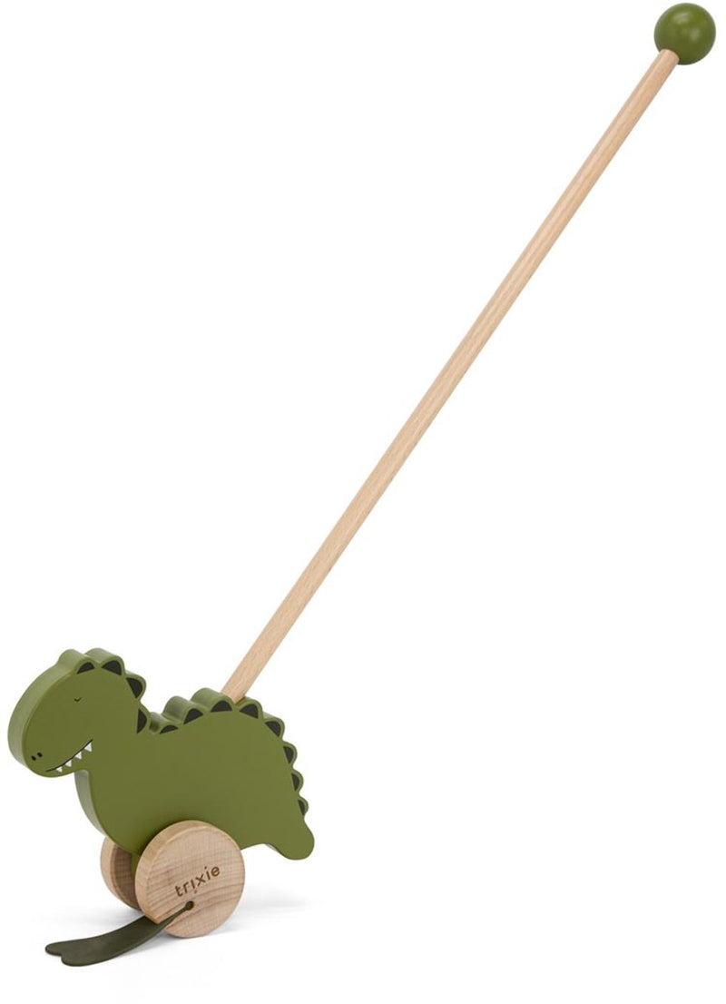 Afbeelding laden in galerijviewer, Trixie houten duwstok - mr. dino - kinder speelgoed - vanaf 1,5 jaar - voor jongens en meisjes - fsc
