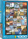 Eurographics - vintage posters van vuurtorens [lighthouses vintage posters] - 1000 stukjes 48×68cm (b×h) - legpuzzel