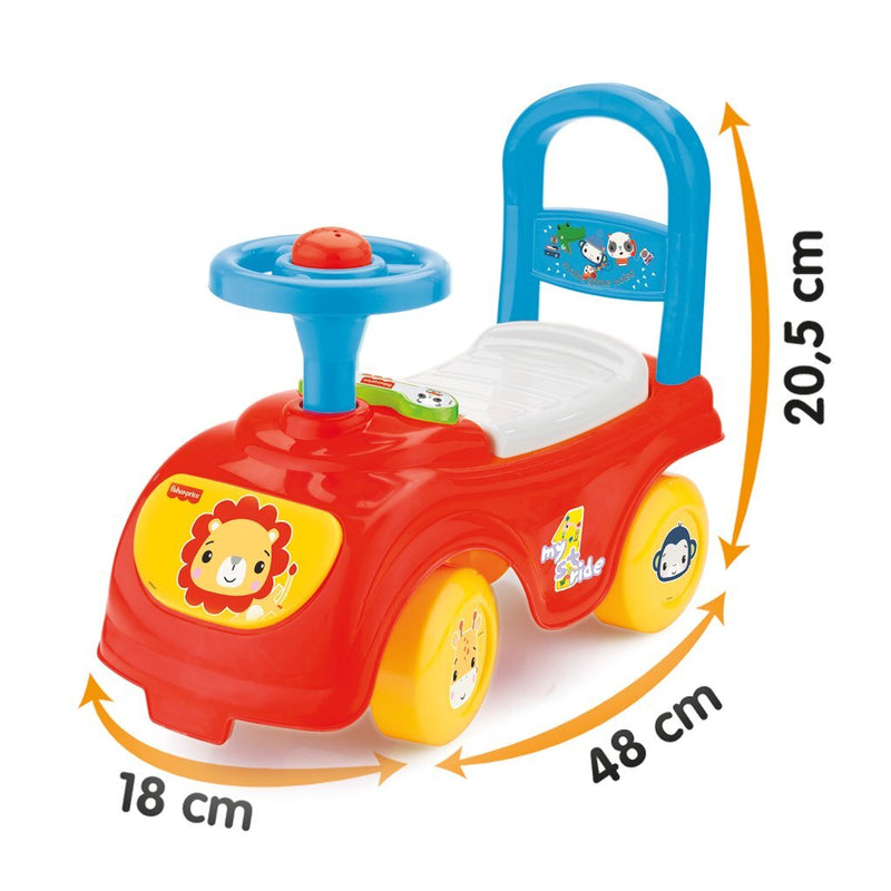 Load image into Gallery viewer, Fisher price loopauto + toeter rood blauw geel
