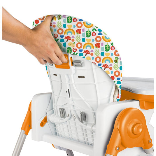 Dolu fisher price deluxe kinderstoel 105x57x87 cm wit oranje