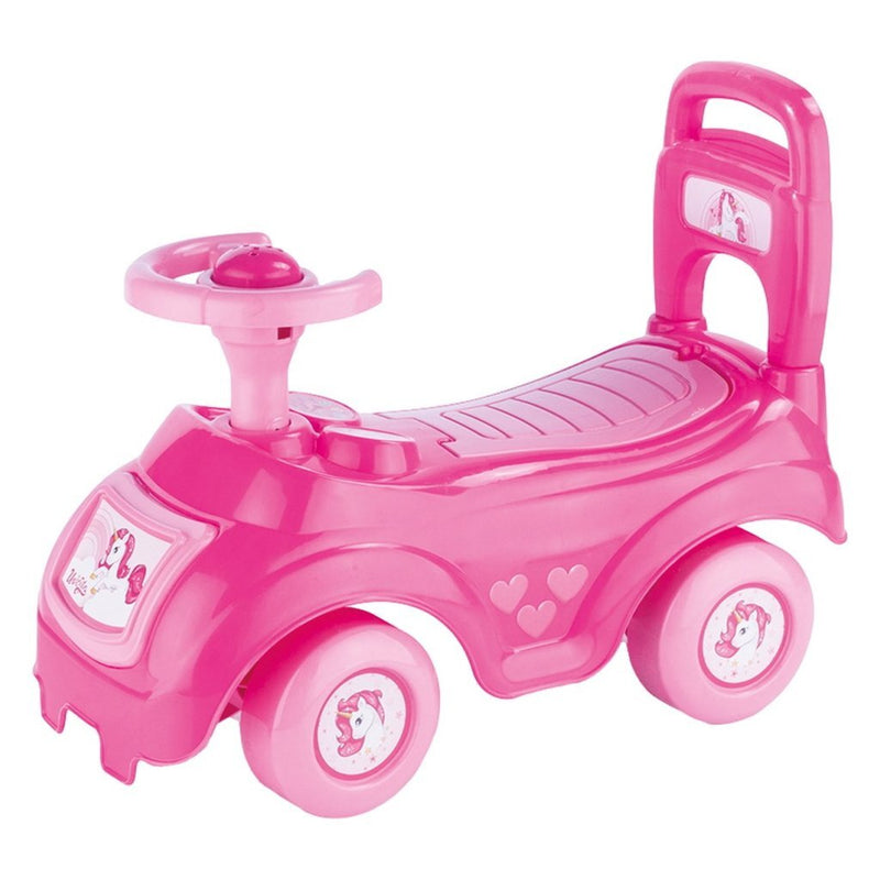 Afbeelding laden in galerijviewer, Dolu eenhoorn loopauto + toeter 49x20x37 cm roze
