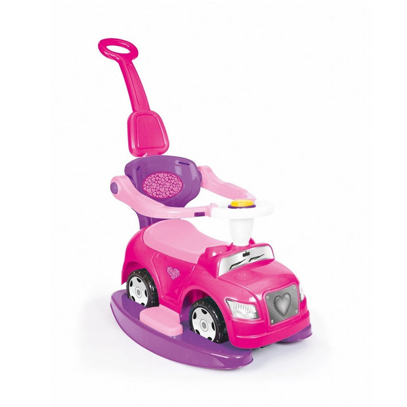 Load image into Gallery viewer, Dolu eenhoorn loopauto met duwstang roze
