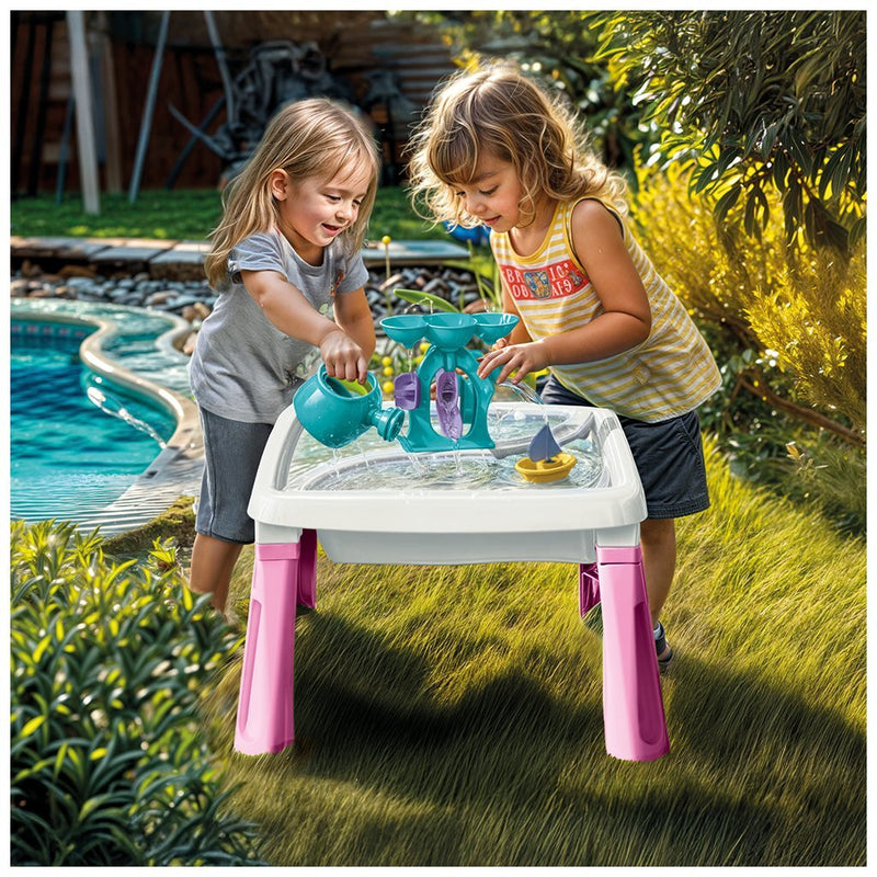 Load image into Gallery viewer, Dolu zand-watertafel + accessoires roze wit
