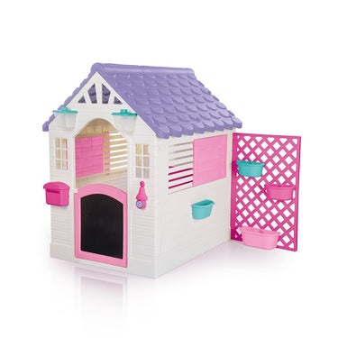 Dolu tuin speelhuis met accessoires roze paars 140x127x107.5 cm