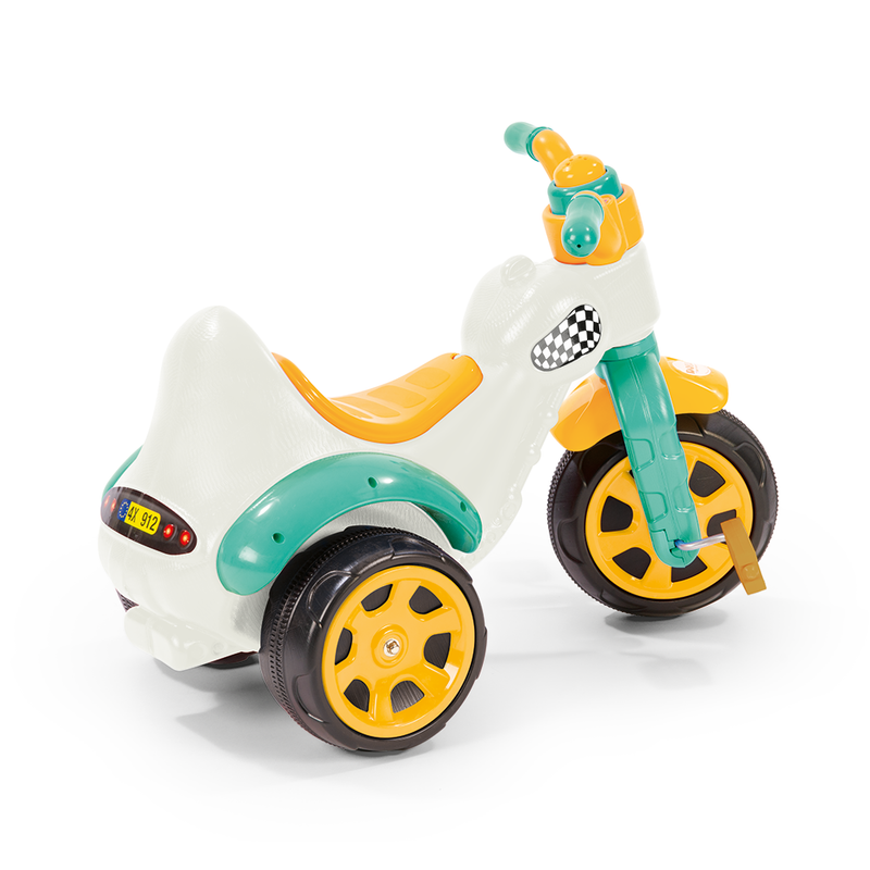 Afbeelding laden in galerijviewer, Dolu super-bike driewieler wit blauw geel
