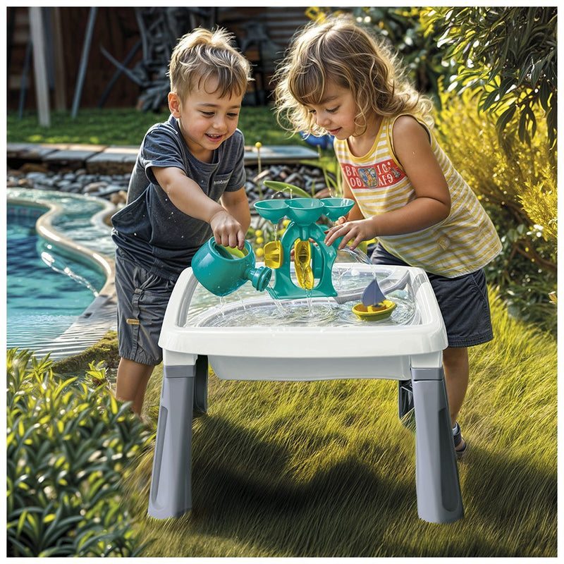 Load image into Gallery viewer, Dolu zand-watertafel + accessoires wit grijs
