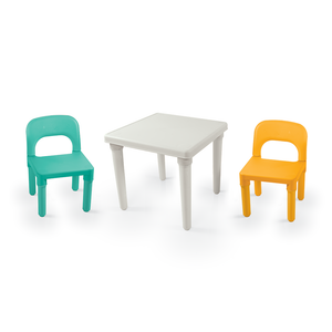 Dolu kinder tafel met 2 stoelen turquoise geel