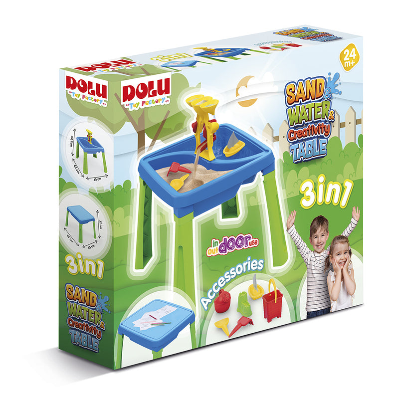 Load image into Gallery viewer, Dolu zand-watertafel + accessoires blauw groen
