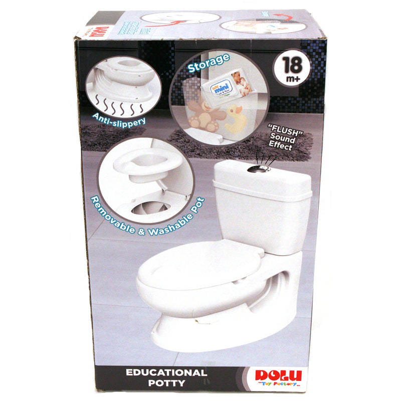 Load image into Gallery viewer, Dolu educatief kinder toilet met geluid wit
