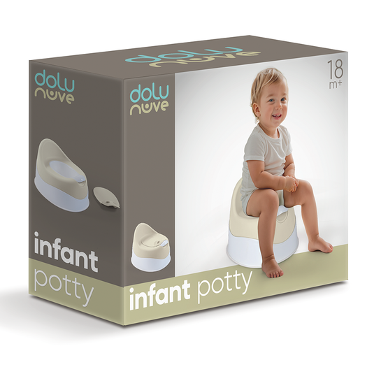 Dolu my first wc leerpotje beige zand