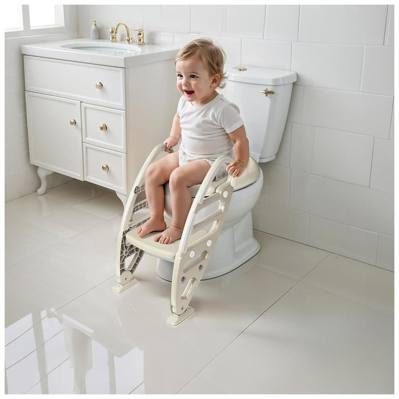 Afbeelding laden in galerijviewer, Dolu nuve antislip toiletladderadapter 61x39x58 cm beige
