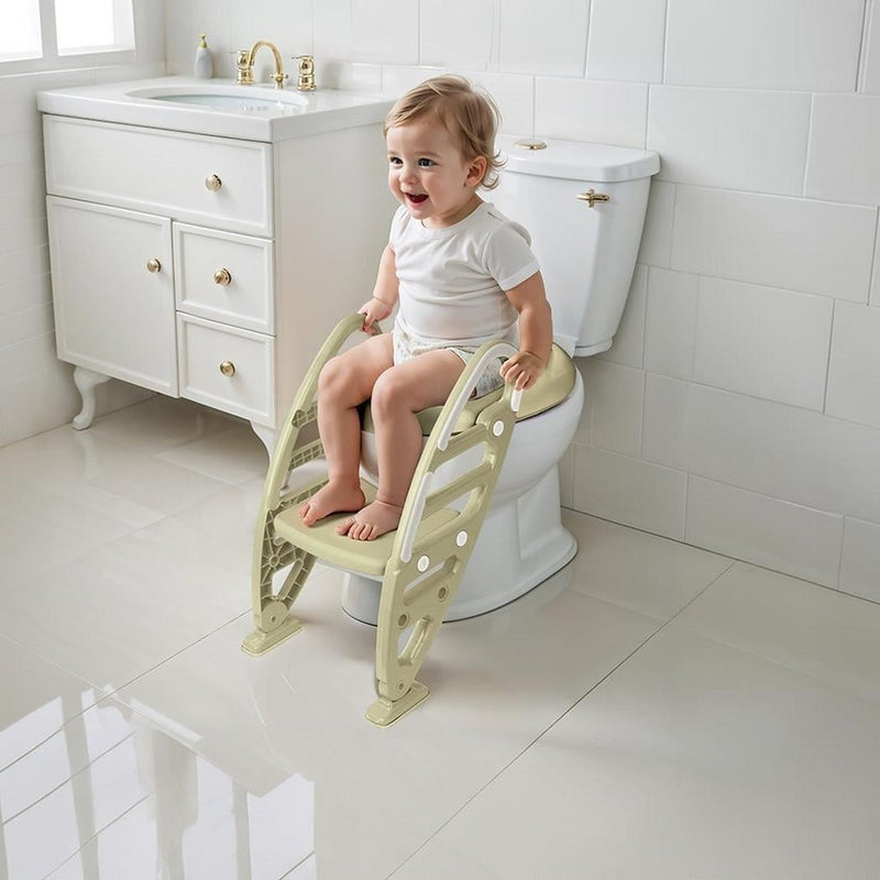 Afbeelding laden in galerijviewer, Dolu nuve antislip toiletladderadapter 61x39x58 cm pastelgroen

