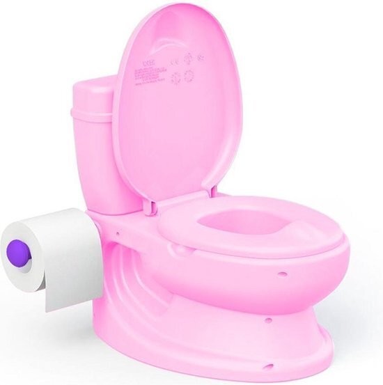 Load image into Gallery viewer, Dolu Dolu Educatief Kinder Toilet met Geluid Roze
