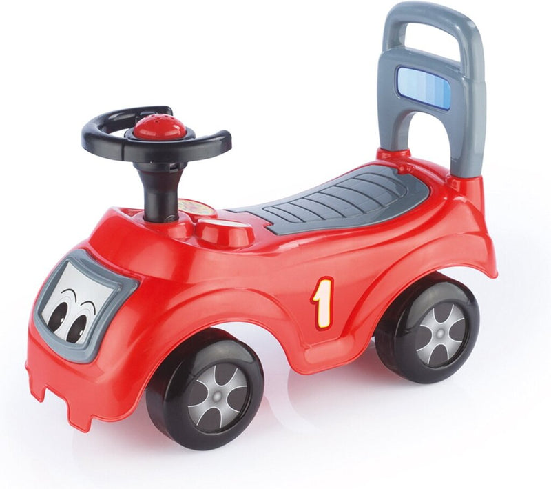 Load image into Gallery viewer, Dolu loopauto met toeter rood zwart 47x37x20.5cm
