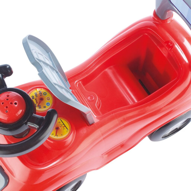 Load image into Gallery viewer, Dolu loopauto met toeter rood zwart 47x37x20.5cm
