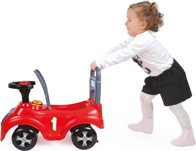 Load image into Gallery viewer, Dolu loopauto met toeter rood zwart 47x37x20.5cm
