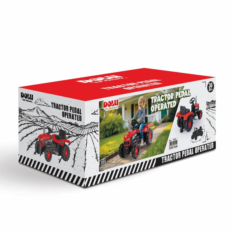 Load image into Gallery viewer, Dolu traptractor met claxon rood zwart

