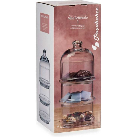 Overige merken pa?abah ccedil;e glazen toren voorraadpot 26x11.8 cm