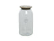 Decoris vaas glas keramiek bloemen schik deksel keramiek ã˜11-h20cm