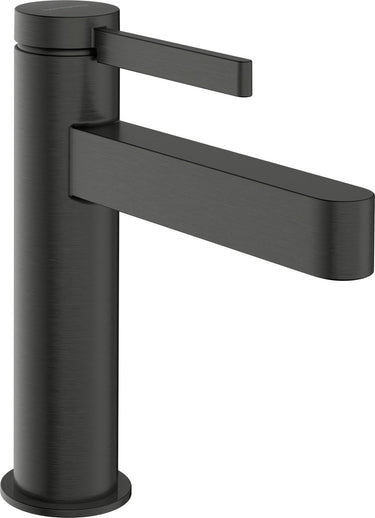 Hansgrohe finoris - wastafelmengkraan - ééngreeps bediening - coolstart energiebesparend - met trekwaste - 110mm - brushed black chrome