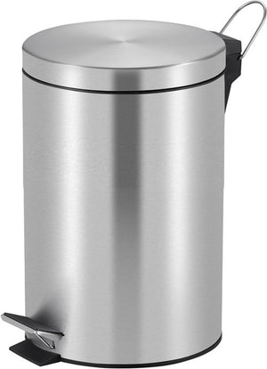 V-part - pedaalemmer 20 liter - stainless steel - mat rvs - prullenbak