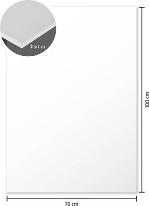 Kangaro foamboard - 70 x 100 cm - 5mm - wit - doos van 10 stuks