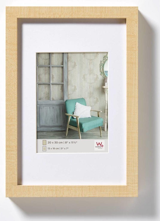 Walther stockholm - mdf houten lijst- fotoformaat 15x20 cm - natuur