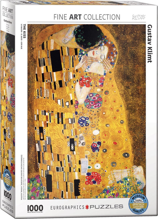 Eurographics - de kus [der kuss] - gustav klimt - 1000 stukjes 48×68cm (b×h) - fine art legpuzzel