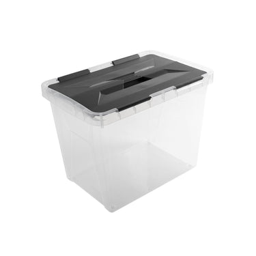 Sunware onyx opbergbox 15l transparant antraciet