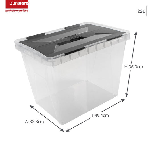 Sunware onyx opbergbox 25l transparant