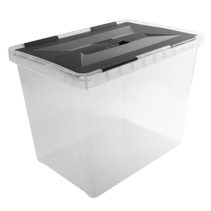 Sunware onyx opbergbox 40l transparant antraciet