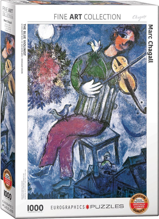 Eurographics - de blauwe violist [le violoniste bleu] - marc chagall - 1000 stukjes 48×68cm (b×h) - fine art legpuzzel