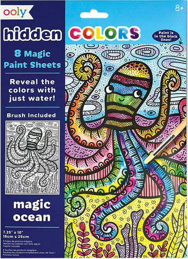 Ooly - hidden colors - magic paint sheets - magic ocean - kleuren met water
