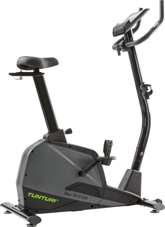 Tunturi star fit e100 hometrainer - fitnessfiets - 21 programma's - 24 weerstandsniveaus - ergometer - verstelbaar - kleur: zwart