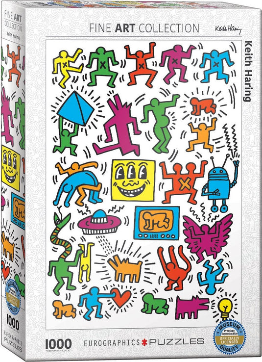Eurographics - collage - keith haring - 1000 stukjes 48×68cm (b×h) - fine art legpuzzel