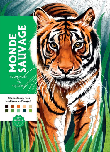 Hachette coloriages mystères monde sauvage (art thérapie) coloring book - kleurboek voor volwassenen