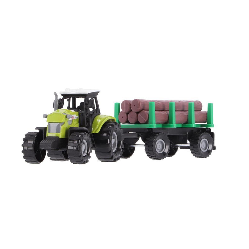 Load image into Gallery viewer, Overige merken tractor + aanhanger met boomstammen + licht en geluid
