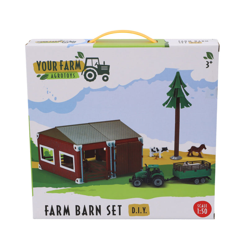 Load image into Gallery viewer, Agrotoys boerderij met tractor en dieren schaal 1:50
