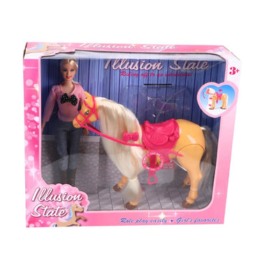 Overige merken pop met echt lopend paard speelset