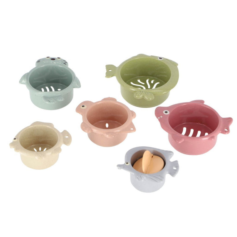 Load image into Gallery viewer, Jipy bioplastic stapel vormen badspeeltjes | 6 stuks
