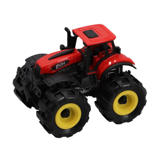 Overige merken tractor 15 cm + licht en geluid rood zwart